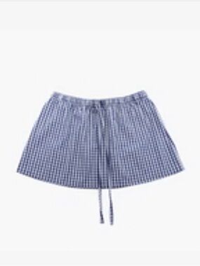 Oddli| Boxer Mini Skirt 2.0 - Navy Gingham / L/XL